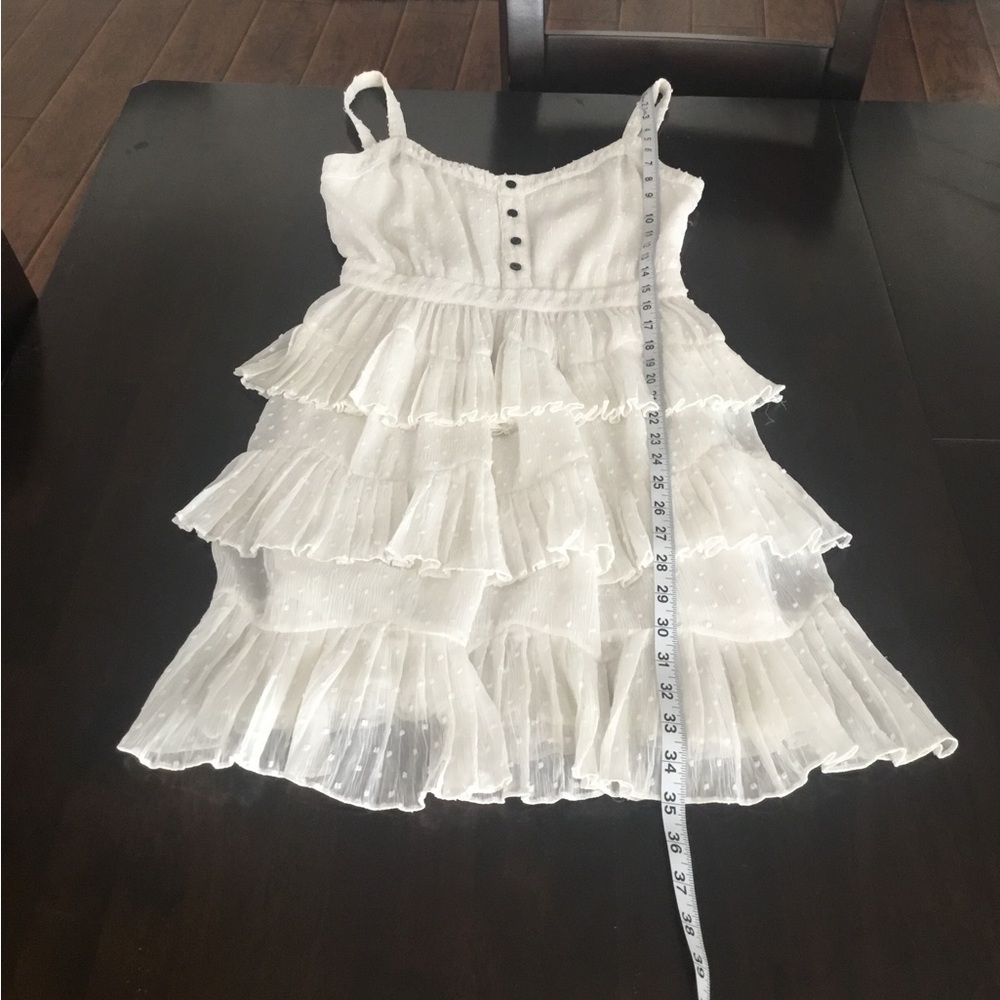 MAJE Rustivan Ruffle Dress In White Size 1 - Picture 12 of 13